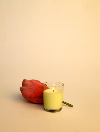 Scented Aroma Glass Candle (Transparent Jar)