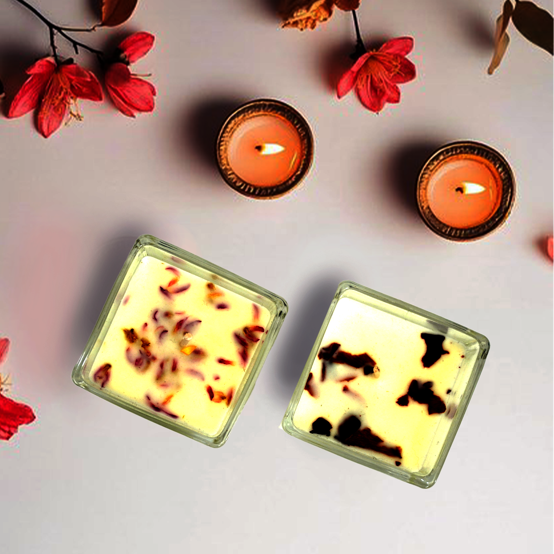 Square Elegance Scented Candle (pack of 2)